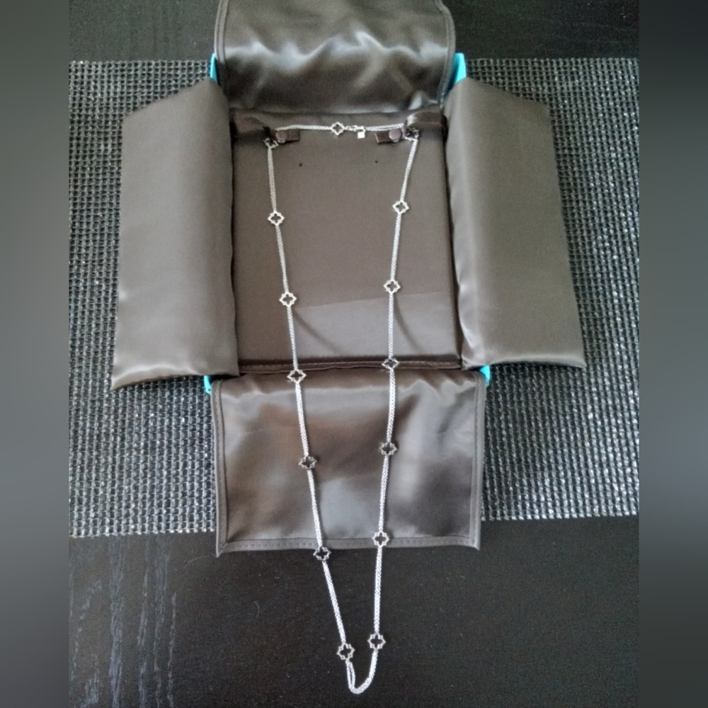 Birks Muse Monogram Sterling Silver Long Necklace